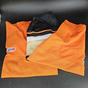 Athletic Knit Hockey Socks Leg Warmer Intermed Medium Orange Black Stripe Ice